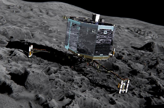 Sonda spaţială europeană Rosetta a reuşit să plaseze un robot pe suprafaţa unei comete