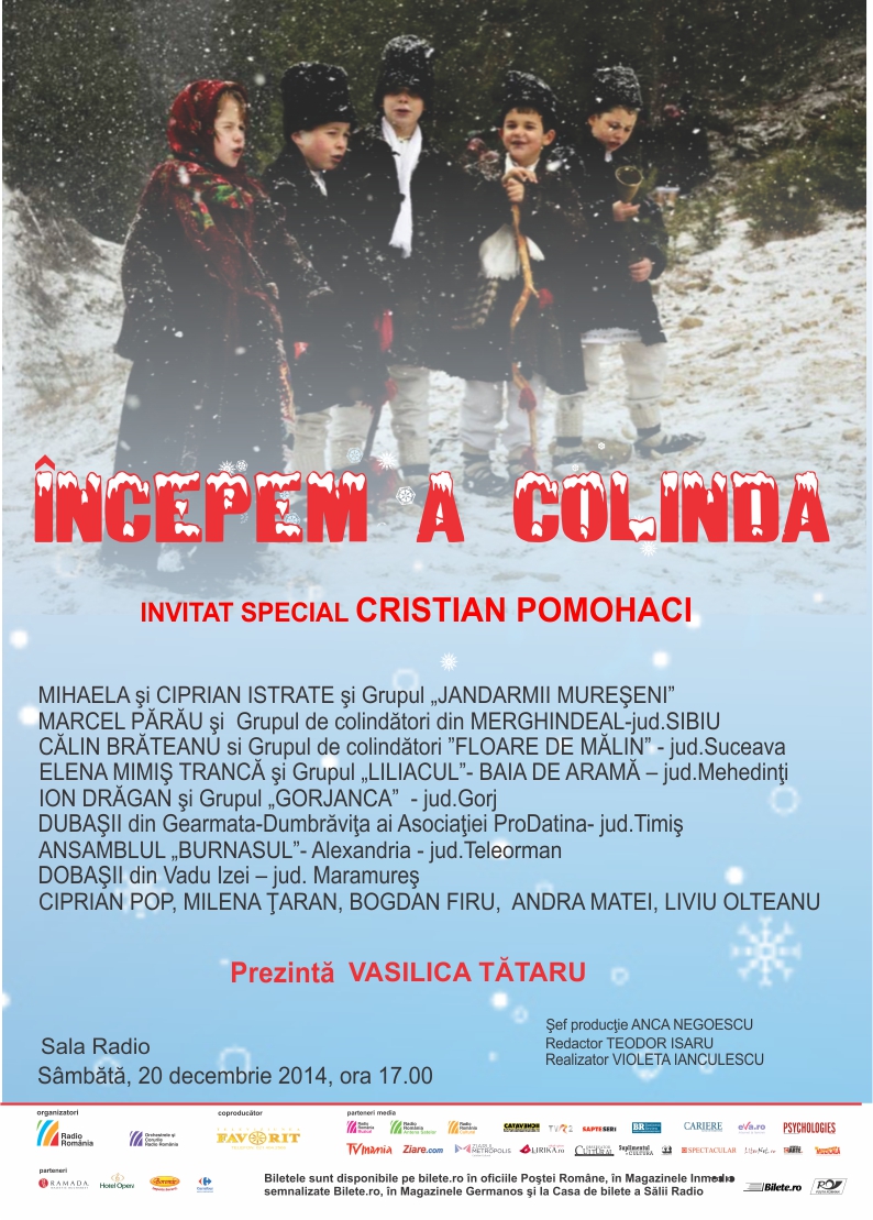 Colindele de Crăciun se ascultă la Sala Radio