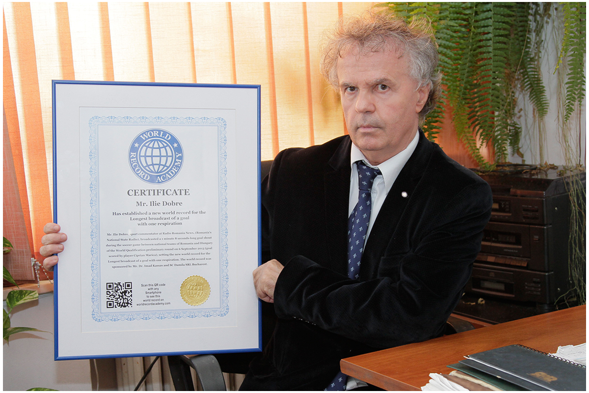 Ilie Dobre – Omul Anului în Media, conform World Record Academy