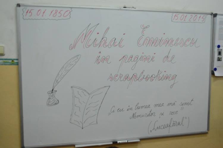 Mihai Eminescu in pagini de Scrapbooking