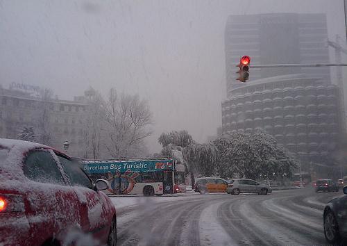 Caderi masive de zapada in Spania