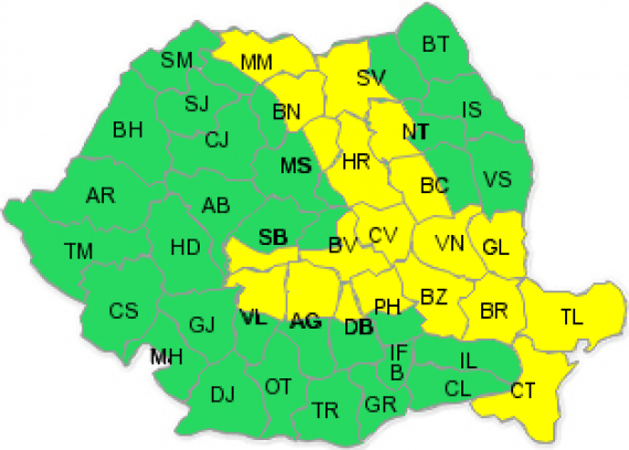 Cod galben de vreme rea