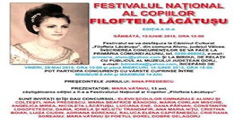 Festivalul naţional al copiilor „Filofteia Lăcătuşu”