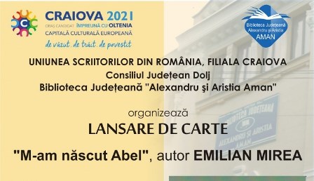 Lansare de carte: „M-am nascut Abel”