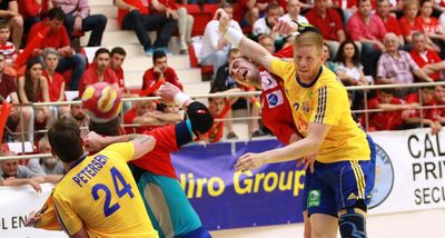 Selectionata masculina de handbal a Romaniei a fost invinsa de formatia Suediei