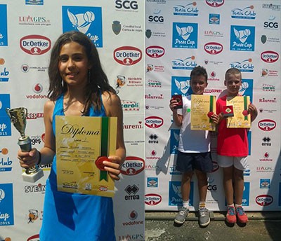 Medalii pentru sportivii secţiei de tenis de la Mioveni