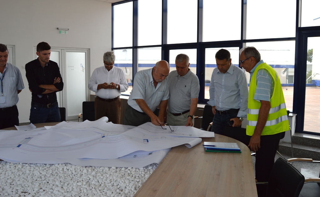 Ion Prioteasa si Cristinel Iovan- vizita pe santierele de la Aeroport