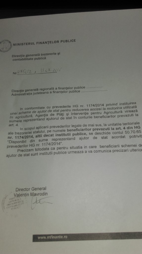 Modificare de ultimă oră pentru fermieri