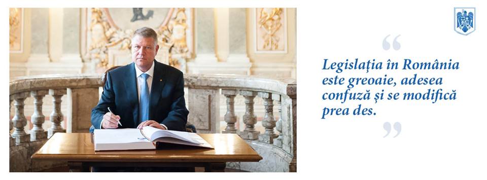 Klaus Iohannis: oamenii isi doresc „legi mai clare, mai coerente, care nu se schimba de pe o zi pe alta”