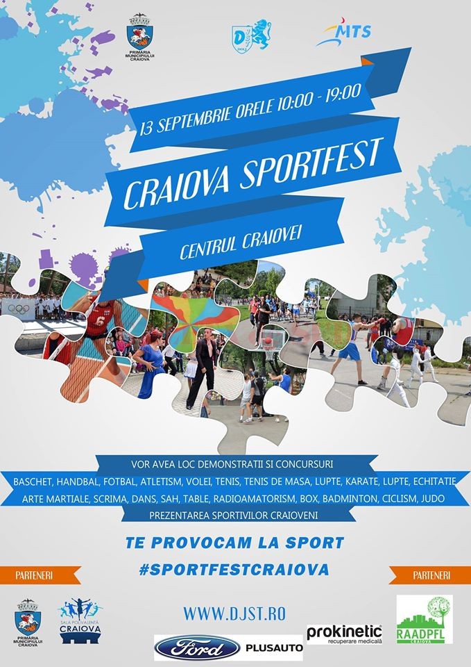 Craiova SportFEST: astazi, 13 septembrie!
