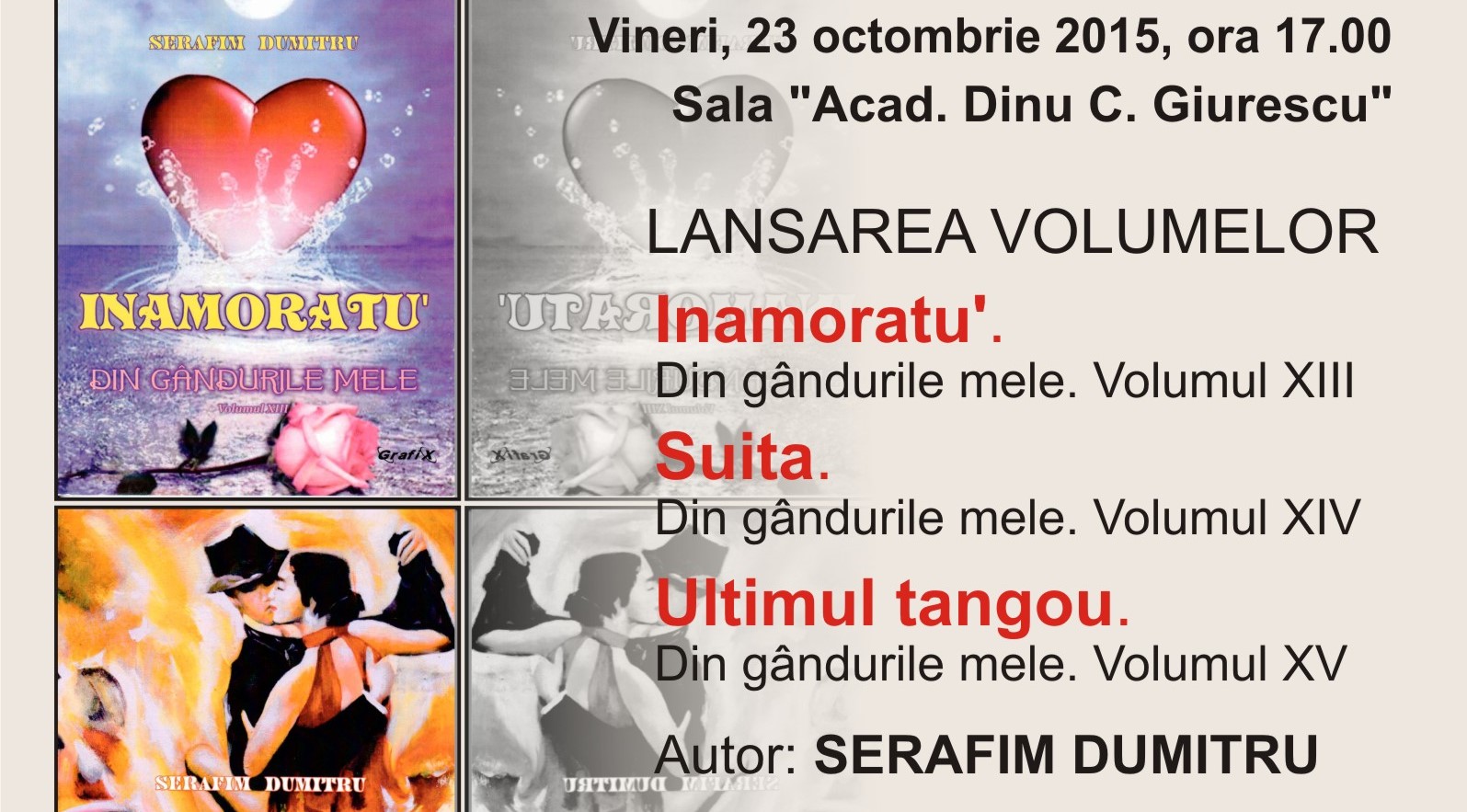 Lansare de carte a autorului Dumitru Serafim