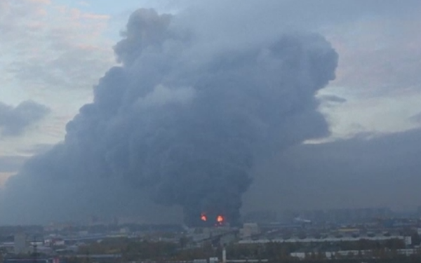 Incendiu uriaş în Sankt Petersburg