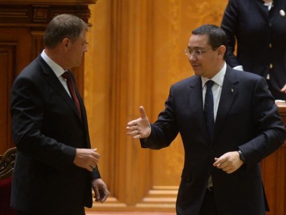 Klaus Iohannis şi Victor Ponta s-au întâlnit astăzi