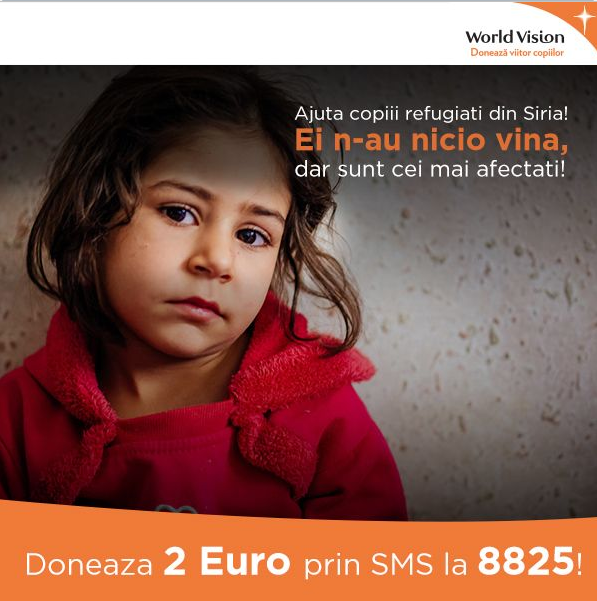 World Vision Romania deschide linia de SMS 8825 pentru donatii de 2 euro