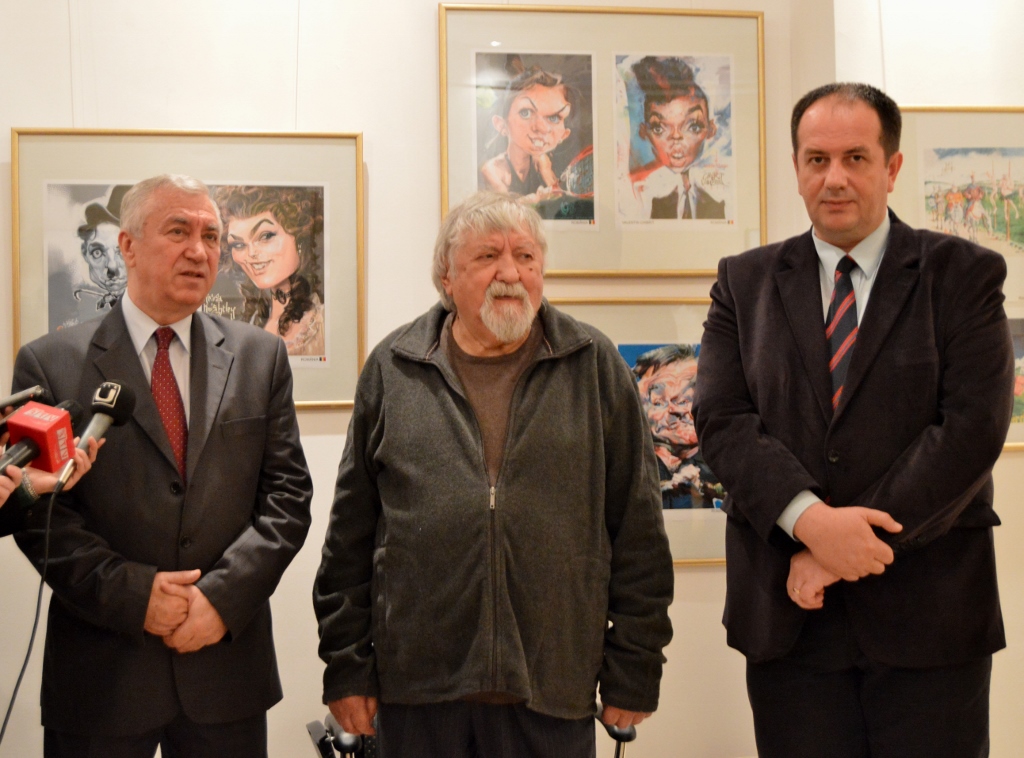Ion Prioteasa la Salonul de Caricatura din Craiova