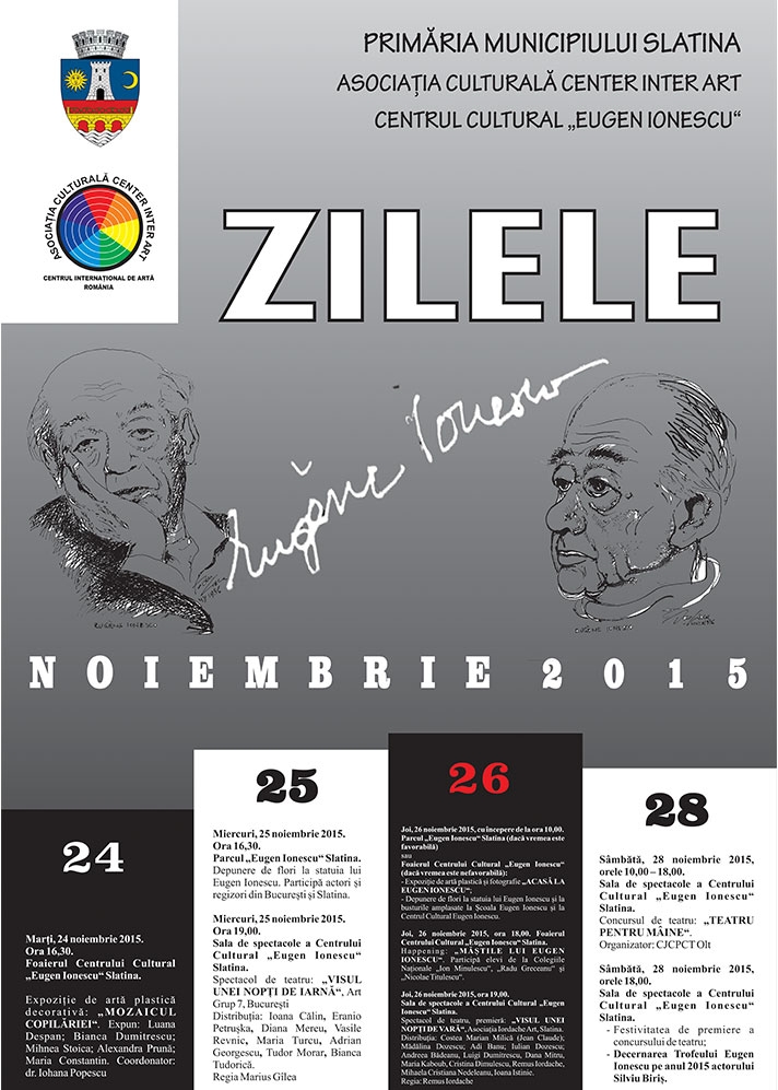 Invitatie „Acasa la Eugen Ionescu”