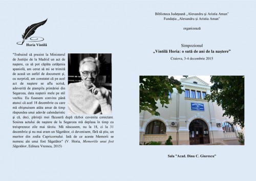 Simpozion „Vintilă Horia”