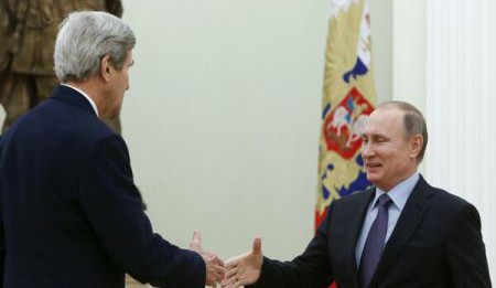 Întâlnire, la Kremlin, între Vladimir Putin și John Kerry