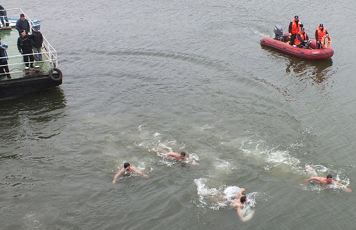 Sfințirea apelor la Giurgiu