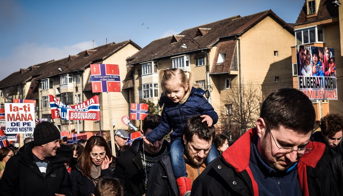 Miting de solidaritate pentru familia Bodnariu