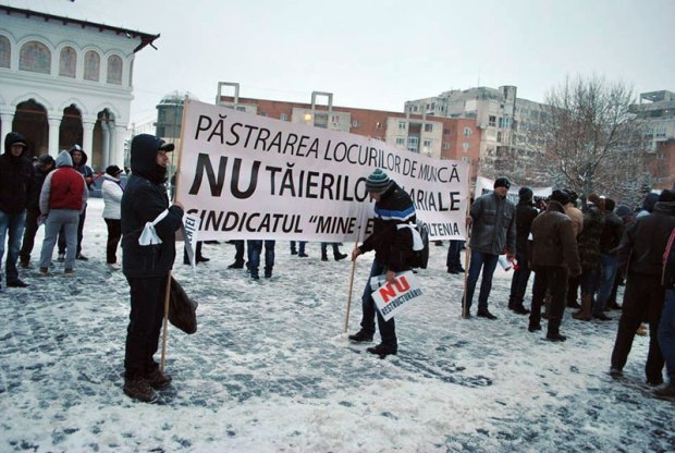 Proteste ale minerilor CE Oltenia