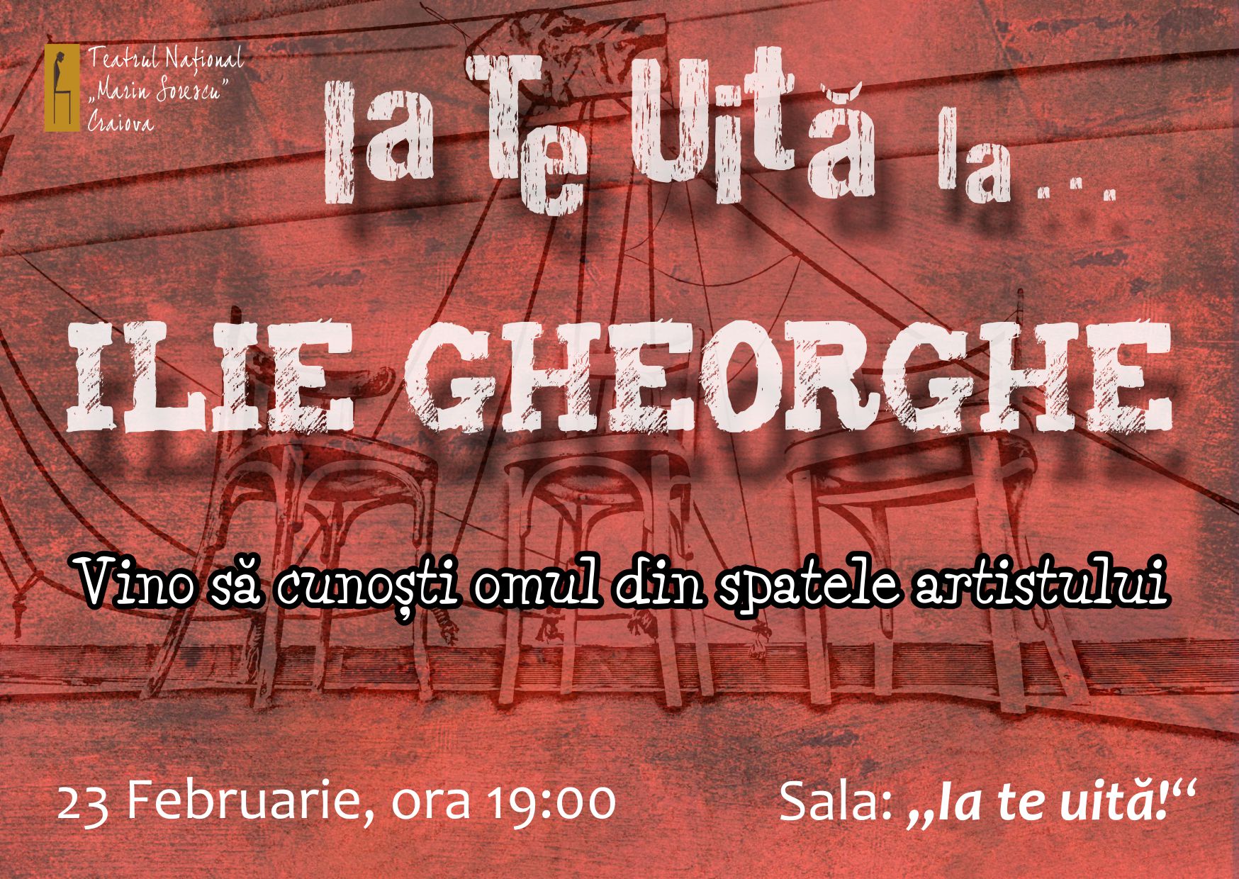 Invitatie la teatru: „Ia te uita la… Ilie Gheorghe!” la TNC