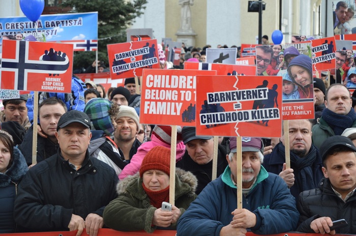 Protest de solidaritate cu familia Bodnariu
