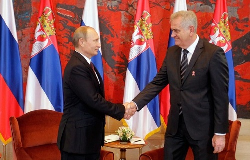 Întâlnirea preşedinţilor Rusiei şi Serbiei