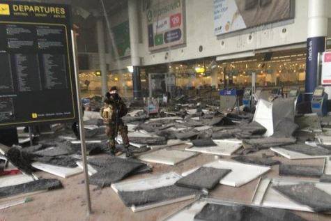 Aeroportul din Bruxelles dupa explozie