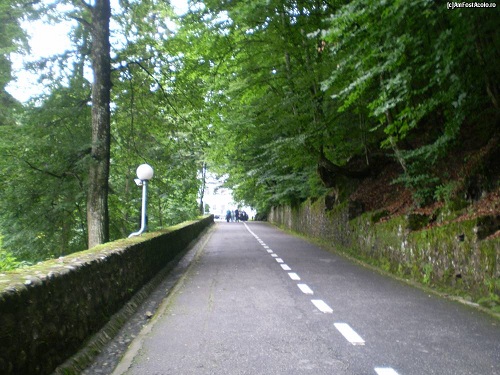 Trotuare spre mănăstirea Tismana