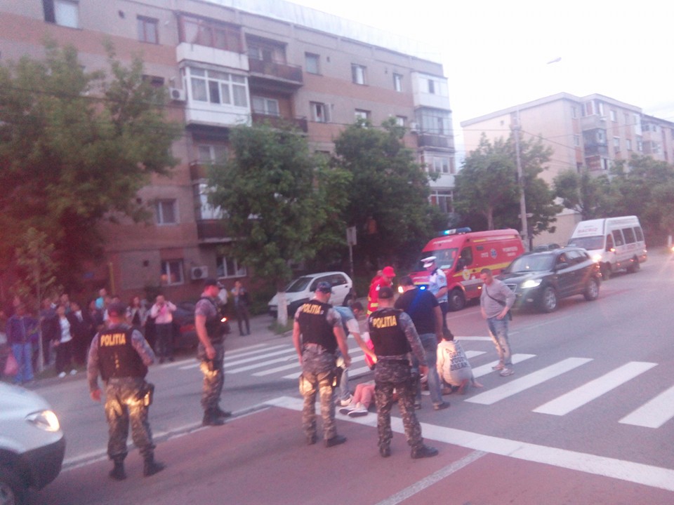 Femeie accidentata grav pe trecerea de pietoni