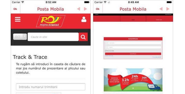„Posta Romana Mobil” – cea mai noua aplicatie pentru IOS si Android