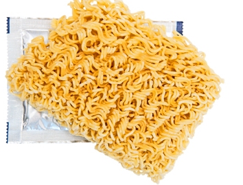 Mâncare la plic, făcută din prafuri