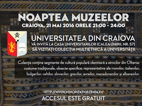 Noaptea Muzeelor la Universitatea din Craiova