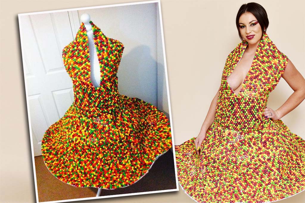 O britanica s-a imbogatit dupa ce a creat rochia din Skittles!