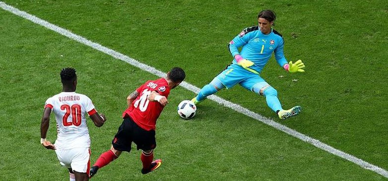 Si Elvetia a invins la limita Albania in grupa Romaniei