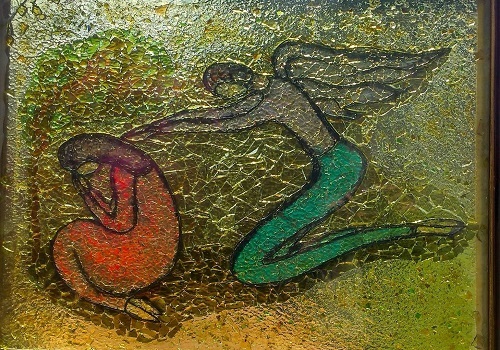 Lumină și culoare în cioburi de sticlă