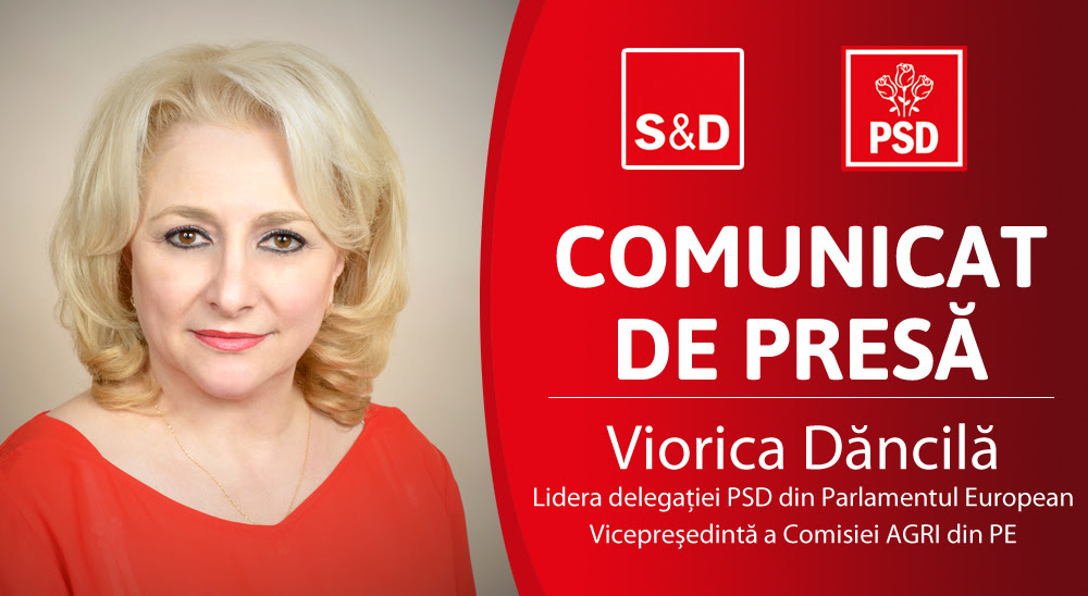 Viorica Dăncilă: Parlamentul European a dat un semnal important în susținerea fermierilor