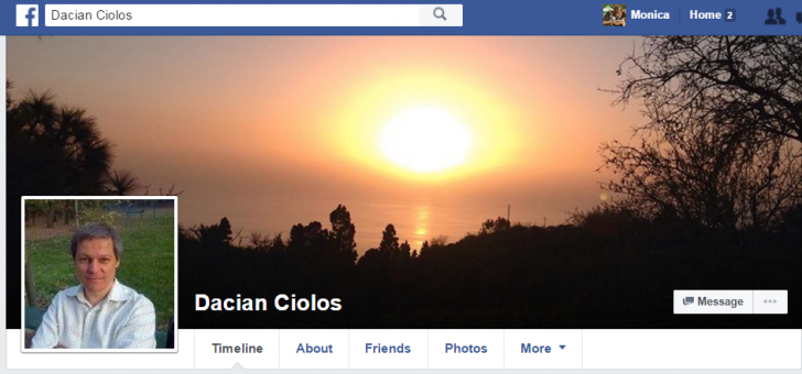 Lui Dacian Ciolos i s-a furat identitatea pe Facebook!