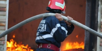 Incendiu puternic în Capitală
