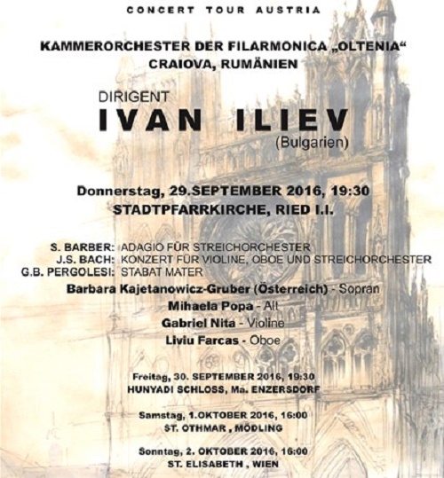 Orchestra de Cameră a Filarmonicii „Oltenia”, turneu în Austria (audio)