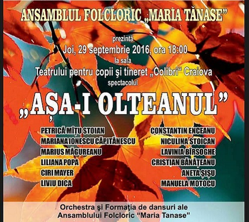 „Aşa-i olteanul”, la Teatrul „Colibri”
