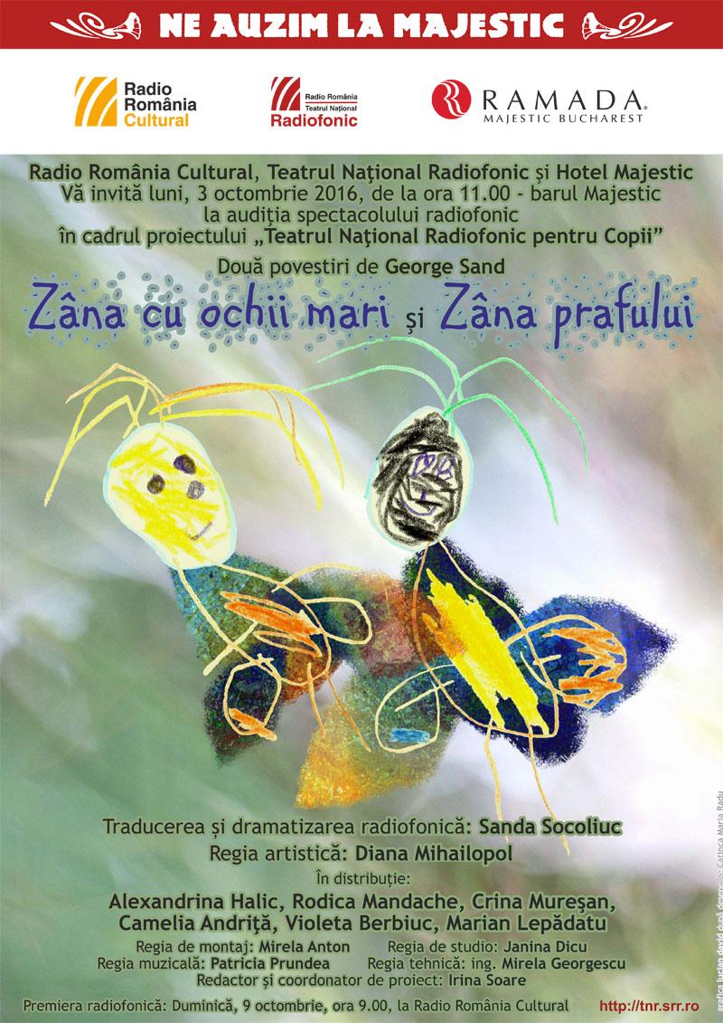 Zâna cu ochii mari şi Zâna prafului – două povestiri de George Sand, la Radio România Cultural