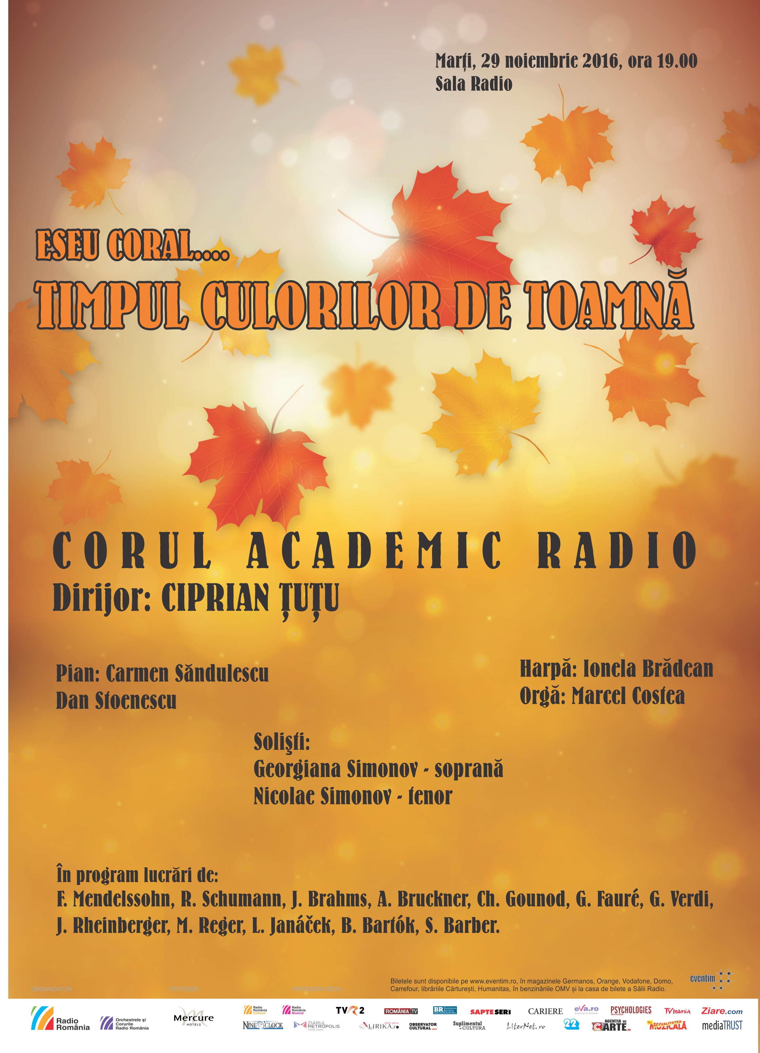 Corul Academic Radio prezintă evenimentul „Eseu coral… Timpul culorilor de toamnă”
