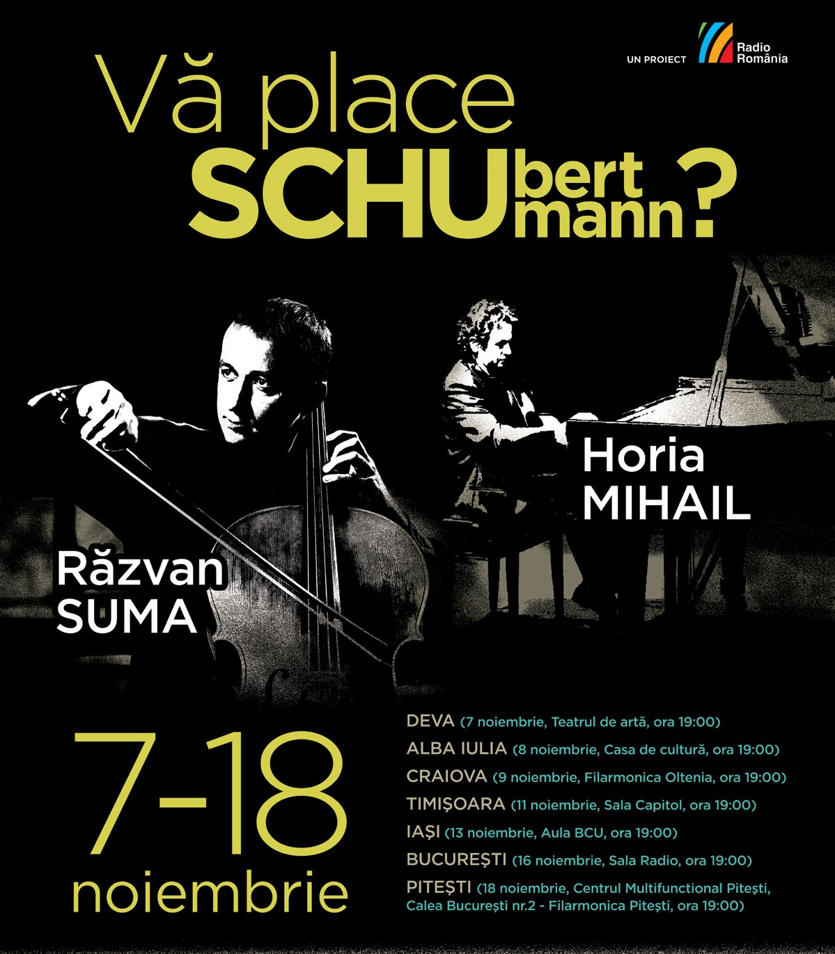 Violoncelistul Răzvan Suma şi pianistul Horia Mihail în turneu naţional
