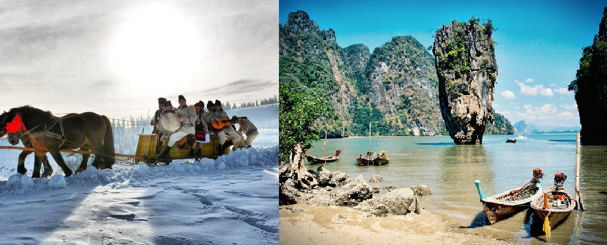 Cat ne costa iarna aceasta concediul: Maramures vs Thailanda