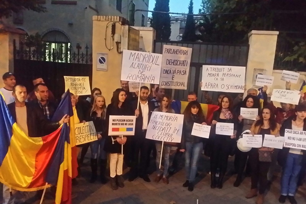 Protest românesc în Spania (audio)