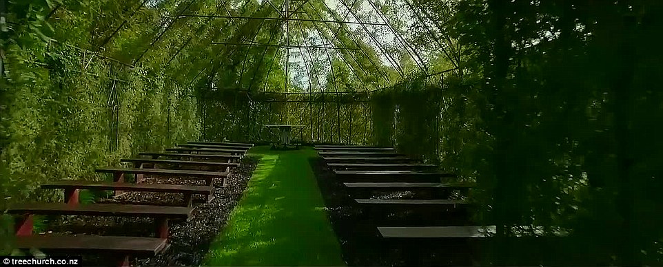 Prima biserică din lume realizată în întregime din copaci vii