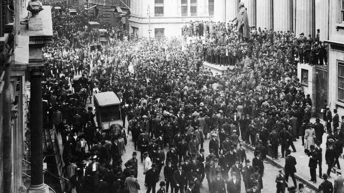 Panica bancară din 1907, una din cele mai puternice crize financiare din Statele Unite