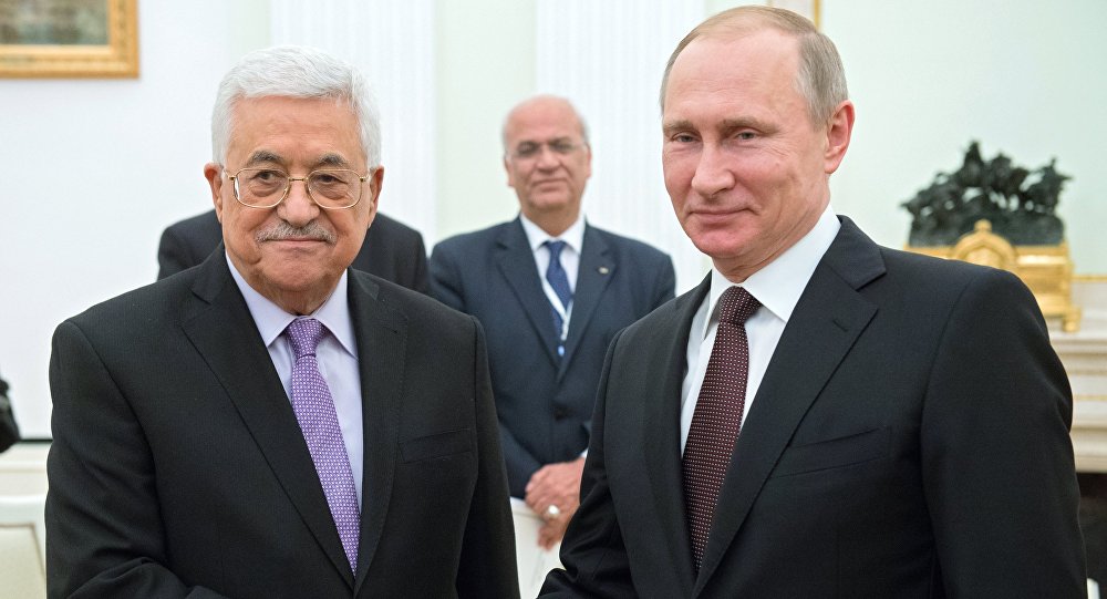 Vladimir Putin și Mahmoud Abbas